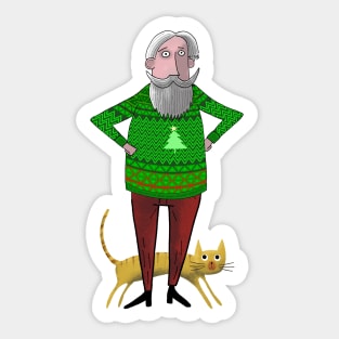 Grandpa's Ugly Christmas Sweater Sticker